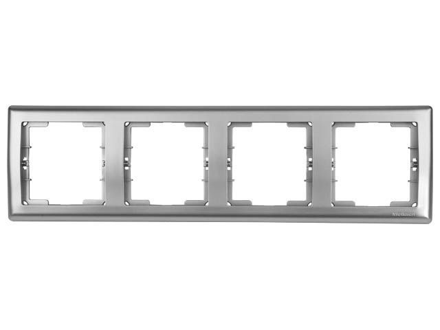 Рамка 4-ая горизонтальная серебро, DARIA, MUTLUSAN