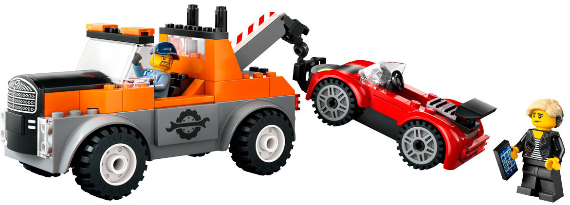 Конструктор Lego City Эвакуатор и ремонт спортивных автобилей (60435)