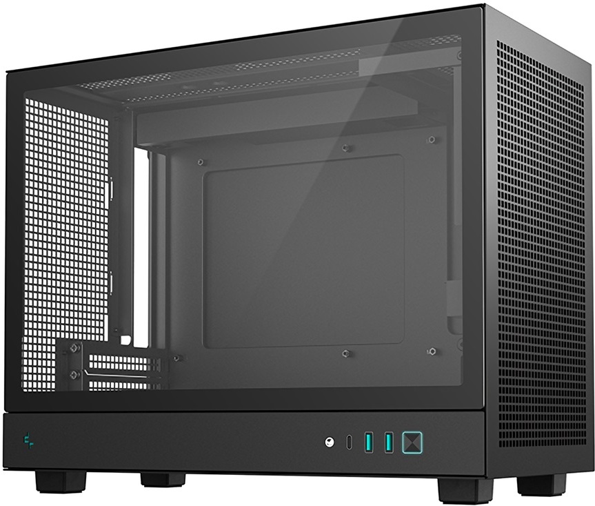 Корпус DeepCool CH160 Plus miniITX без БП черный (R-CH160-BKNGM0-G)
