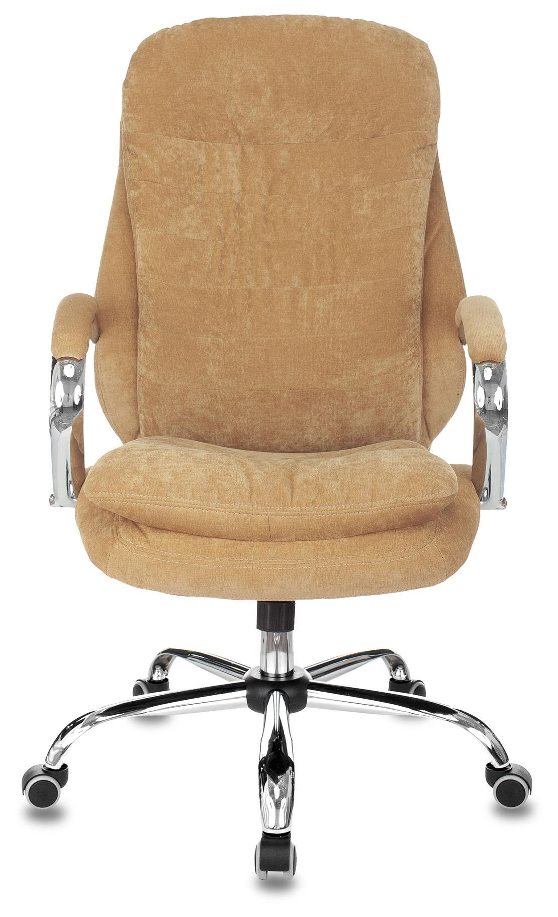 Офисное кресло Бюрократ Fabric горчичный Velvet 73 хром (T-9950SL)