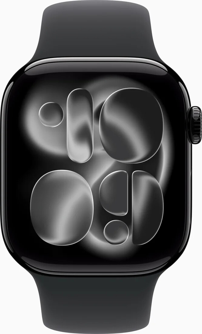 Умные часы Apple Watch Series 11 GPS 46mm Jet Black Al Case Black Sport Band S/M A3333 (MEUW4ET/A)
