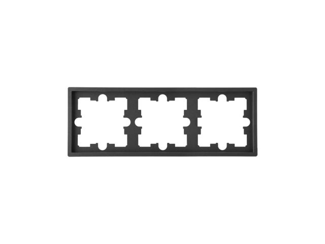 Рамка 3-местная графит, Carre, BYLECTRICA