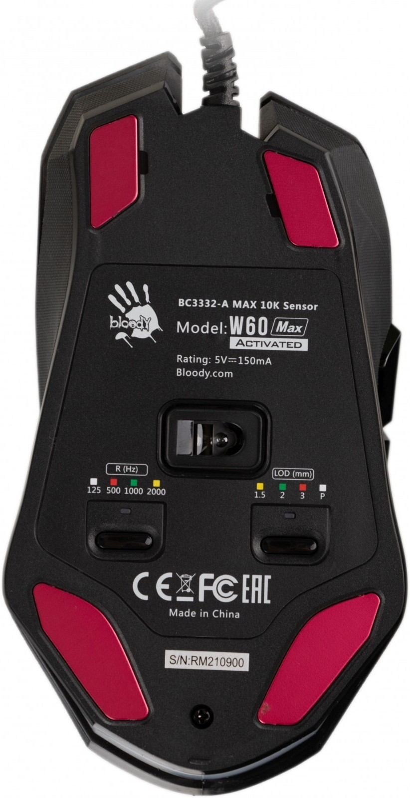 Мышь A4Tech Bloody W60 Max черный