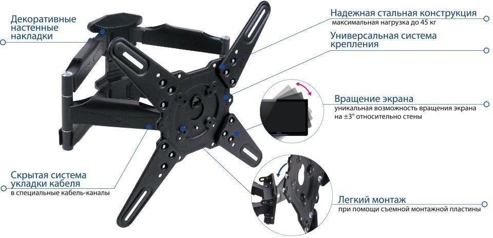 Кронштейн Kromax Atlantis-45 серый (20217)