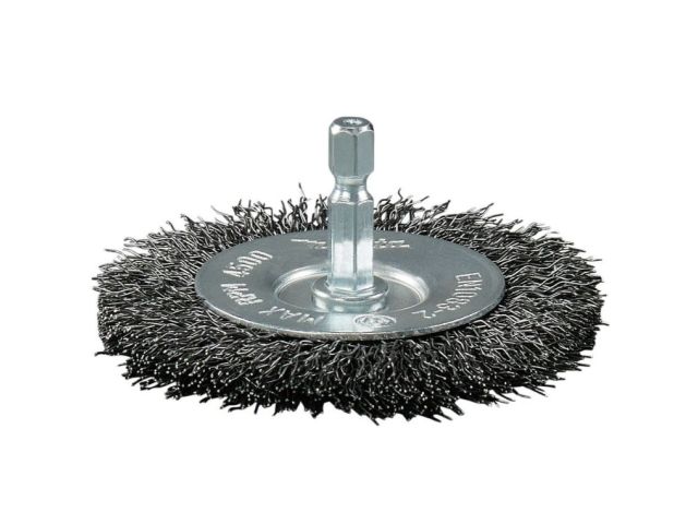 Щетка д/дрели дисковая 75 мм, толщина проволоки 0.3 мм, гофрированная, металл, 1/4" MAKITA