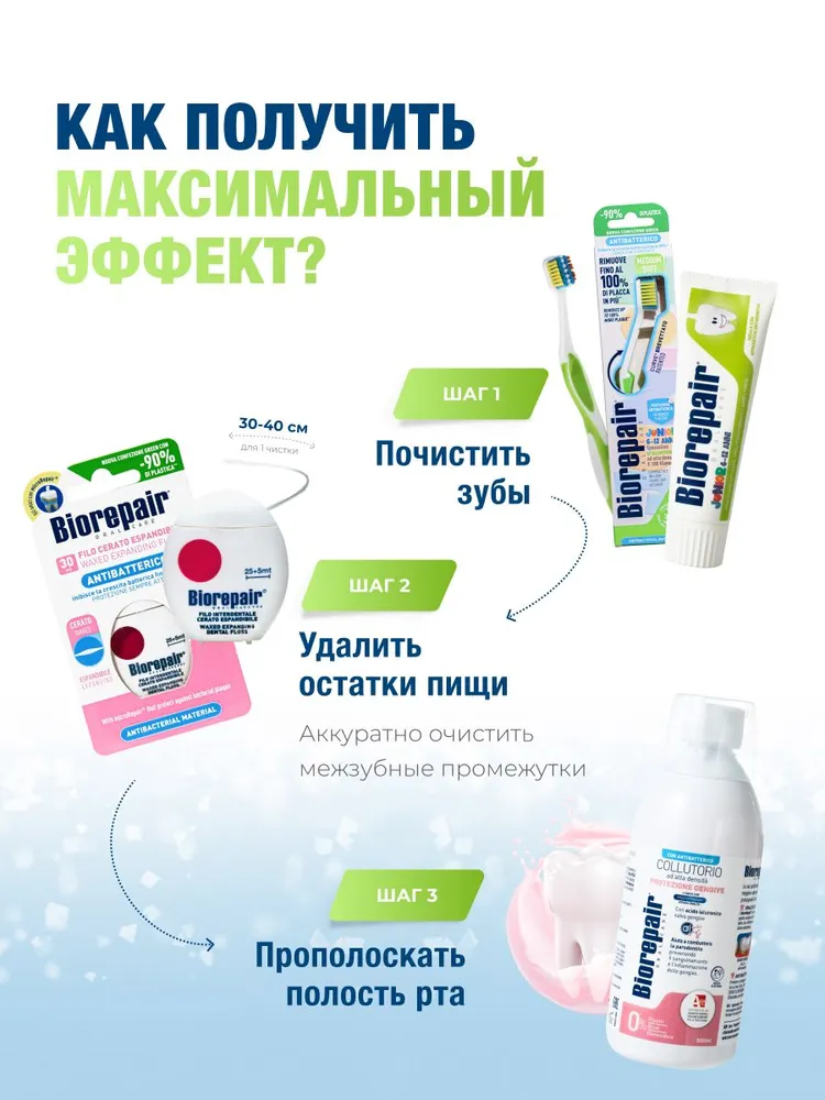 Зубная паста Biorepair Junior 75мл