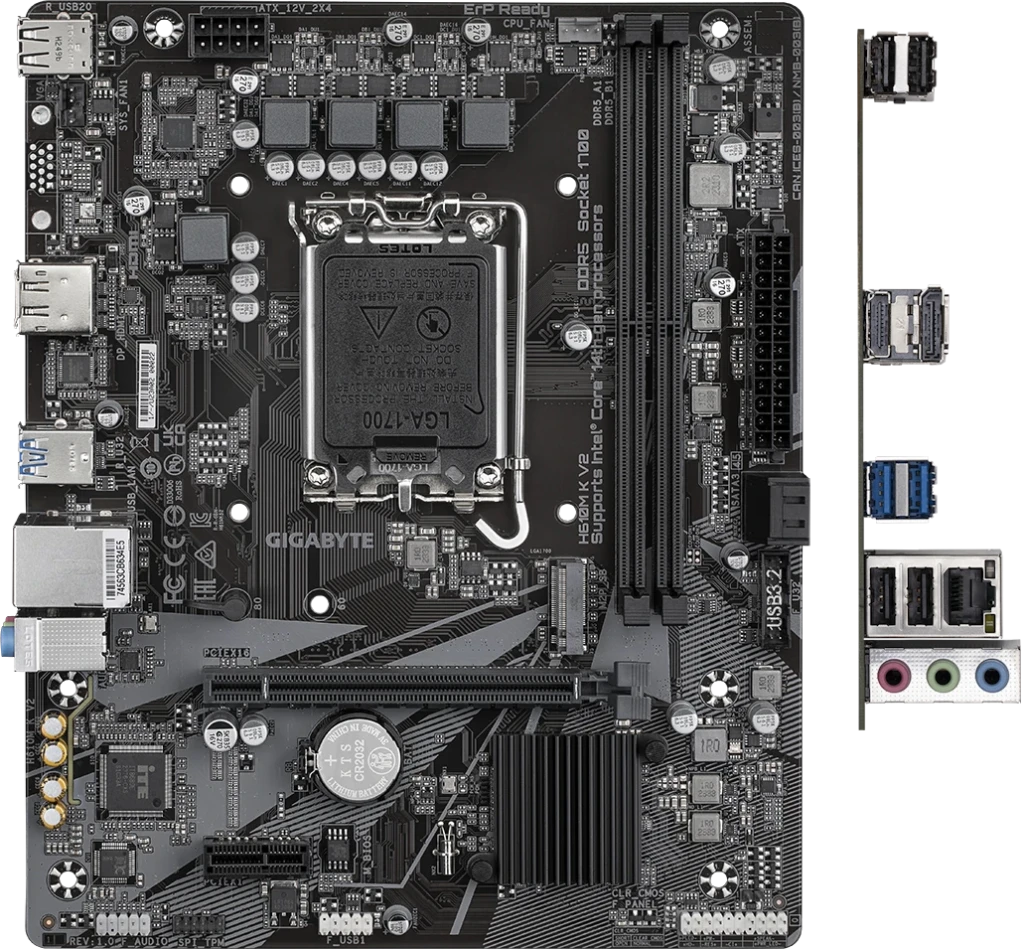 Материнская плата Gigabyte H610M K V2 (rev. 1.0)