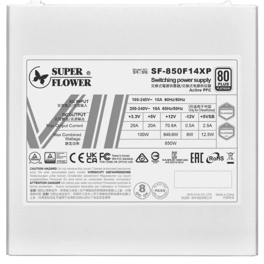 Блок питания Super Flower Leadex VII Platinum PRO ATX 3.1 850W White (SF-850F14XP)