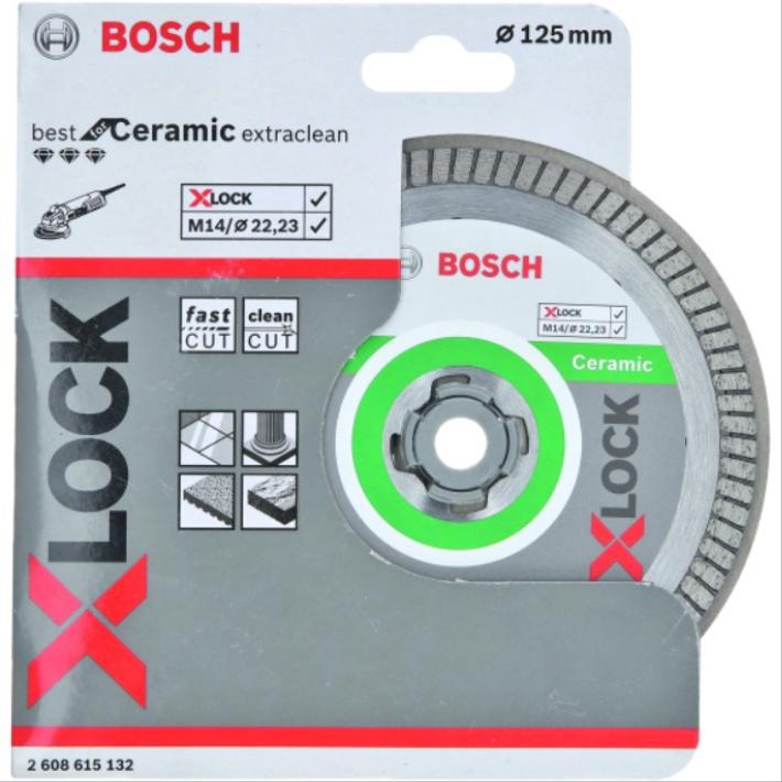 Алмазный диск Bosch Best For Ceramic Extraclean D125 22,23 1,4 7 мм X-LOCK 2.608.615.132