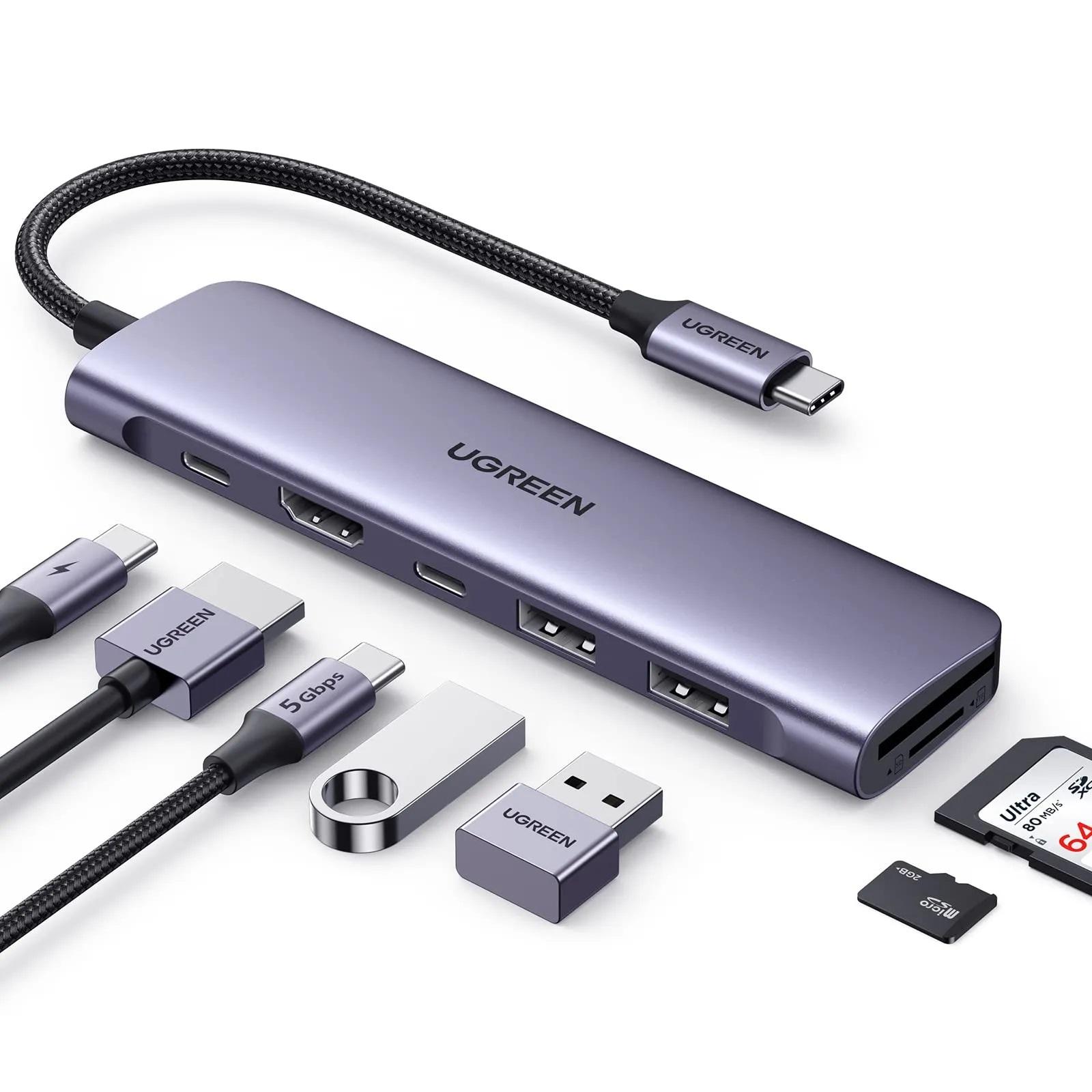 Док-станция Ugreen CM195-15214 Space Gray (15214)