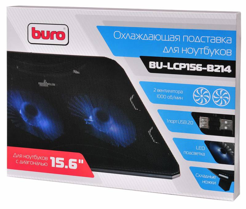 Подставка для ноутбука Buro BU-LCP156-B214 черный