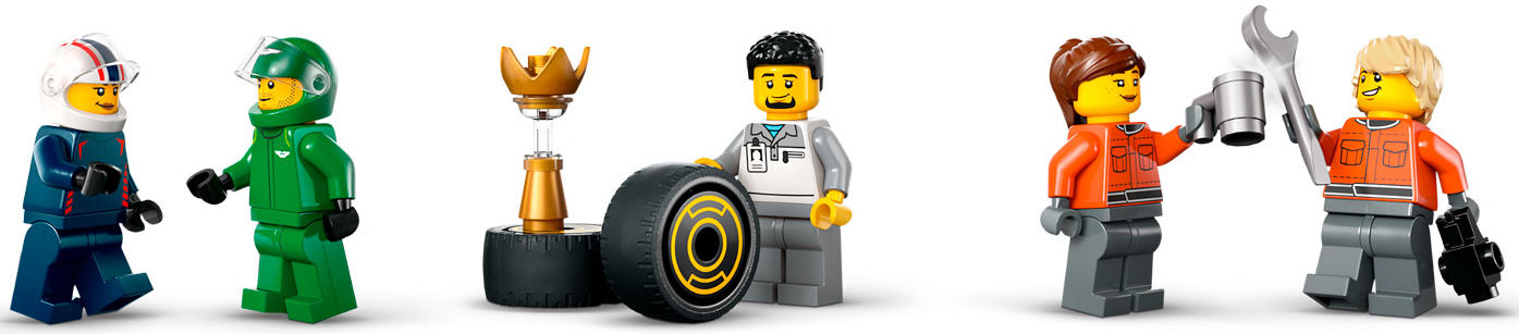 Конструктор Lego City Грузовик F1 с болидами F1 RB20 и AMR24 (60445)