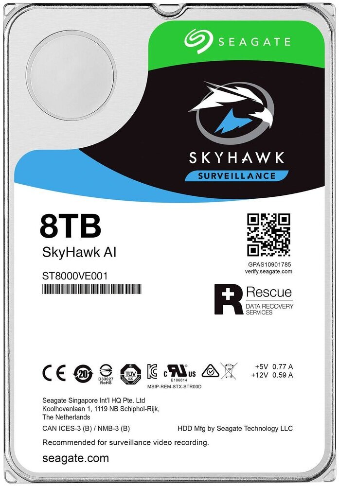 Жесткий диск Seagate SkyHawk AI 8TB (ST8000VE001)