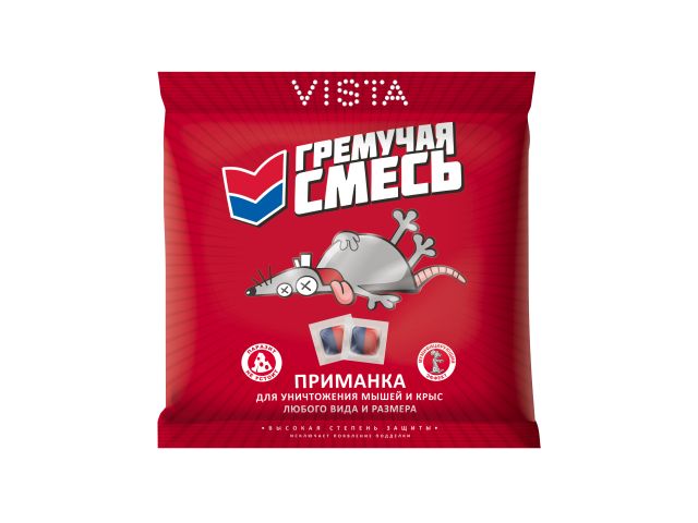 Отрава от грызунов (мягкие брикеты) Гремучая смесь МИКС (п/э пакет 200 гр.)