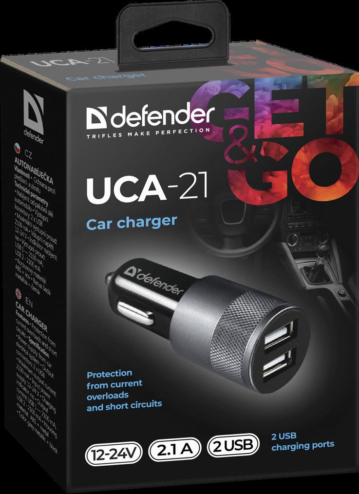 Автомобильное зарядное Defender UCA-21 (83821)