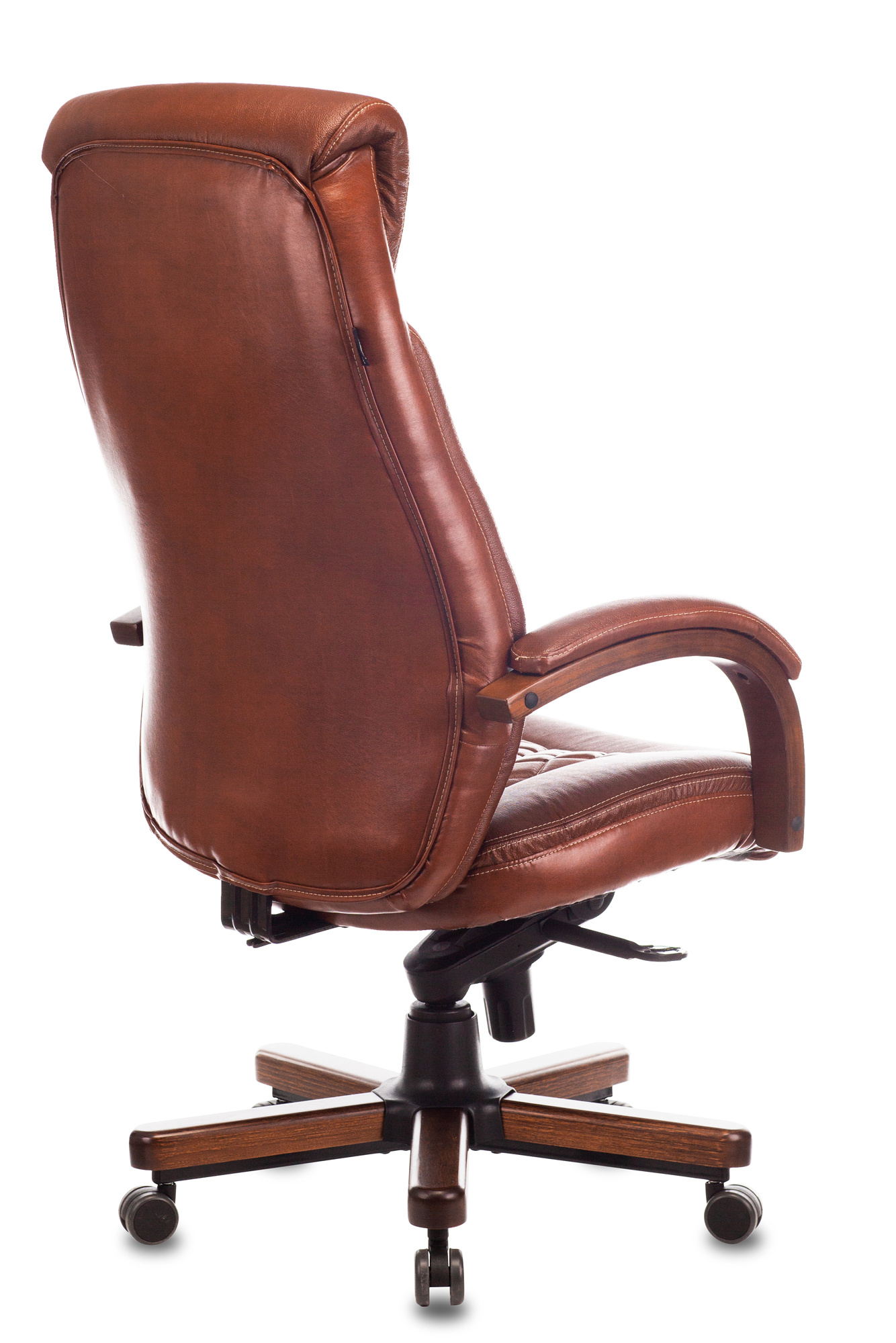 Офисное кресло Бюрократ T-9924WALNUT светло-коричневый Leather Eichel (T-9924WALNUT/CHOK)