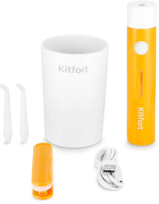 Ирригатор Kitfort КТ-2957-4 белый/оранжевый