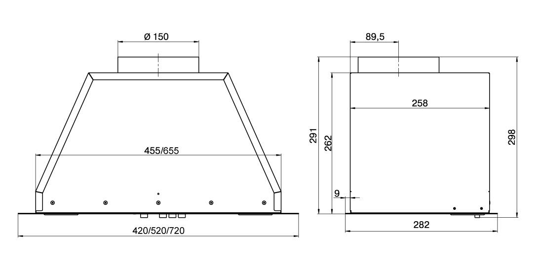 Кухонная вытяжка Elikor Flat 52П-650-К3Д черный (954638)