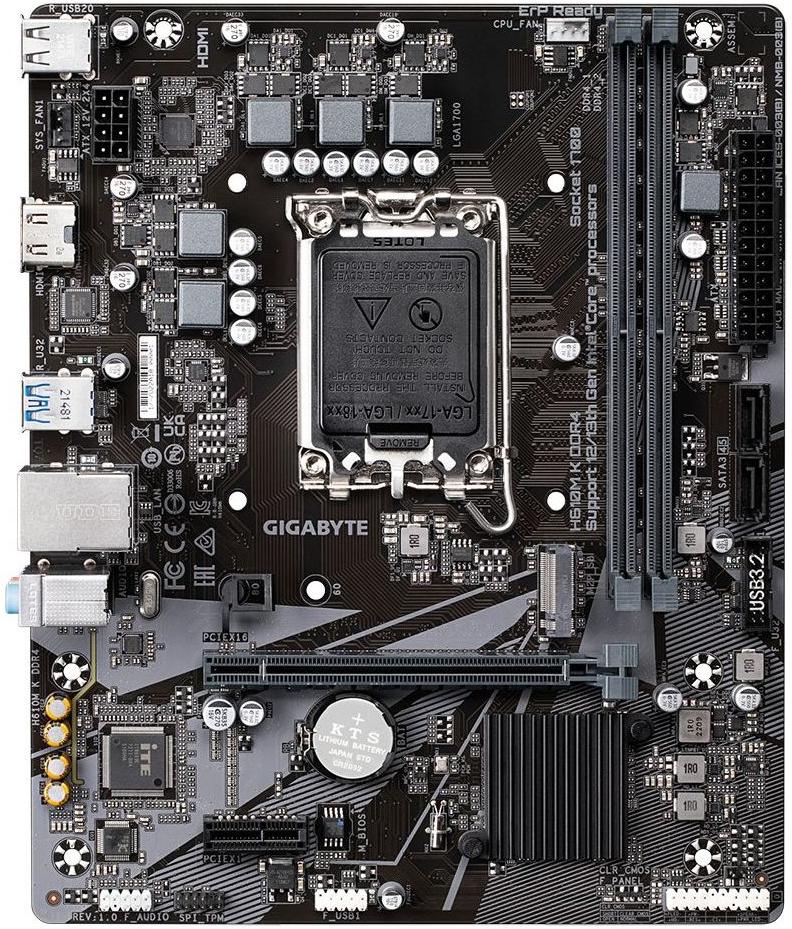 Материнская плата GigaByte H610M K DDR4 Soc-1700 Intel rev. 1.0