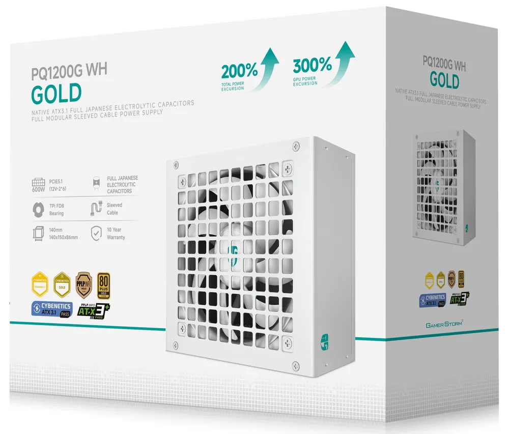 Блок питания DeepCool PQ1200G WH ATX 1200W (R-PQC00G-FD0W-WGEU-V1)