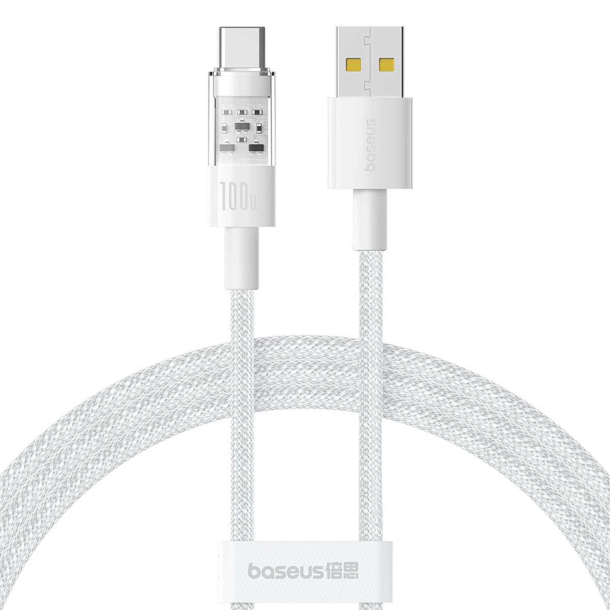 Кабель Baseus CB000094 Gem Fast-Charging Data Cable USB to USB-C 100W 1m Moon White (P10373002211-00)