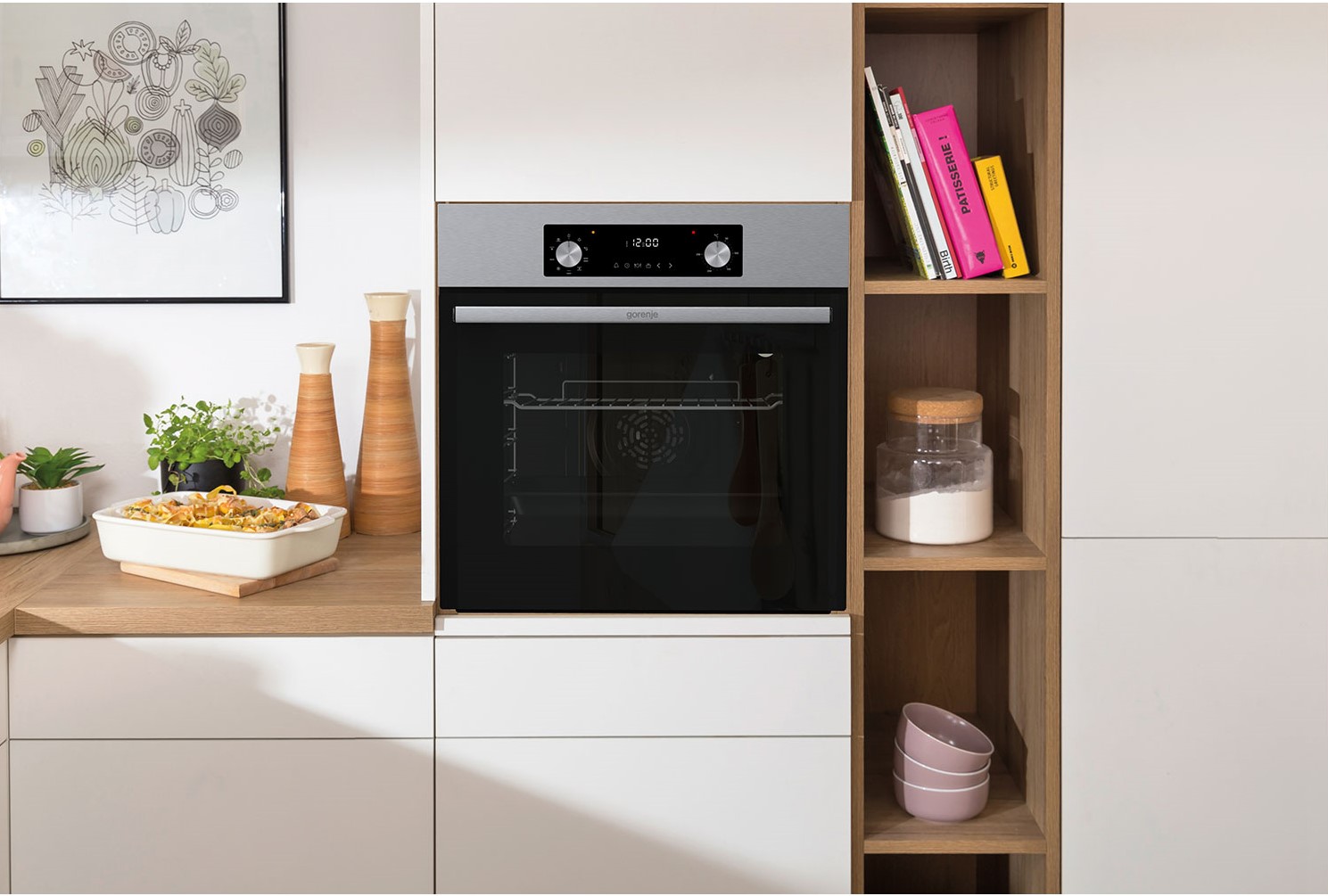 Духовой шкаф Gorenje BO6737E02NX черный