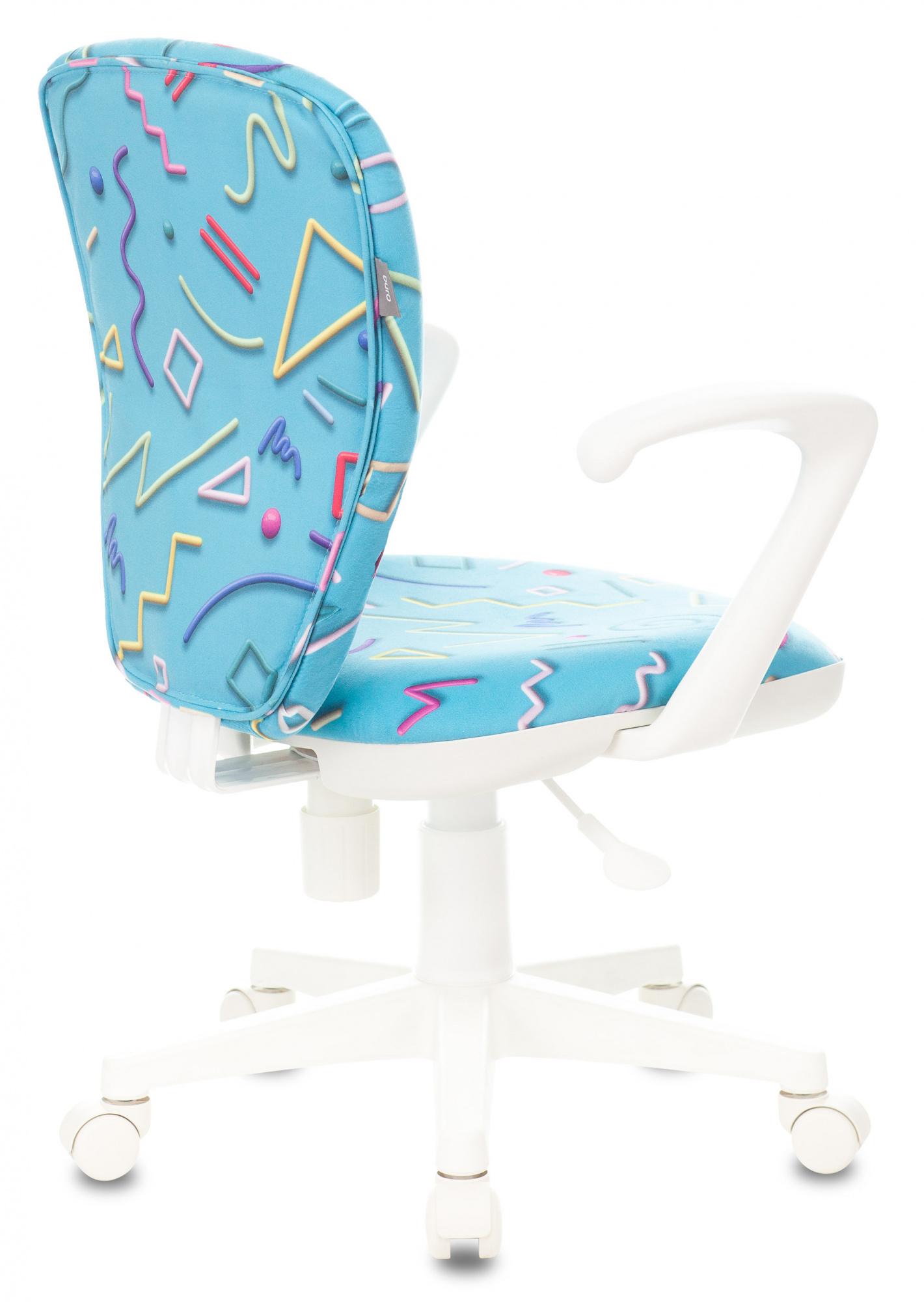 Кресло детское Бюрократ KD-W10AXSN/STICK-BL голубой Sticks 06