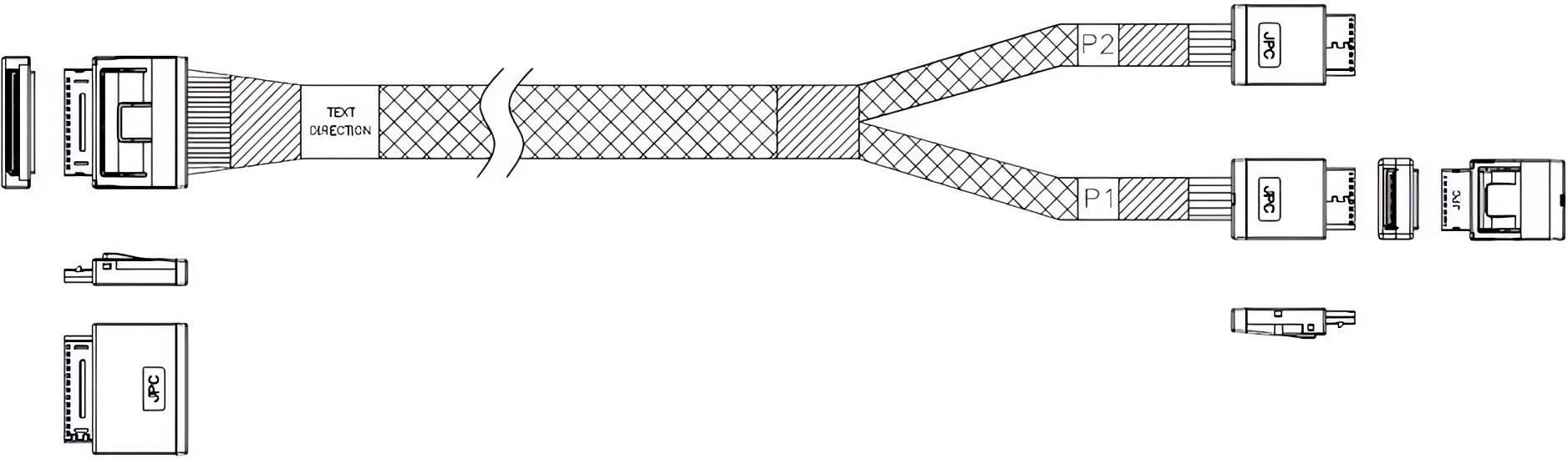 Кабель JPC P5251DR01000-1