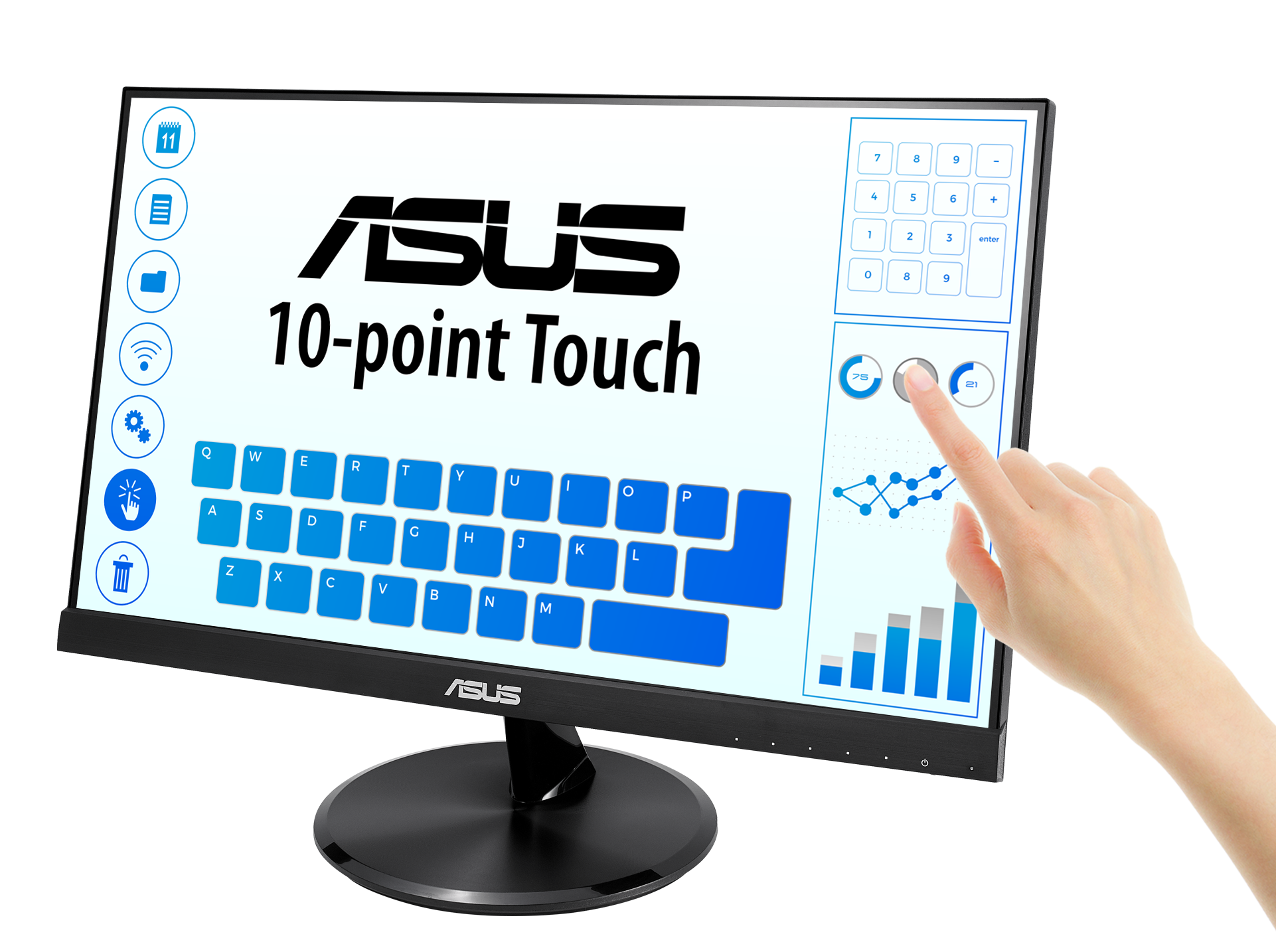 Монитор Asus VT229H черный (90LM0490-B01170)