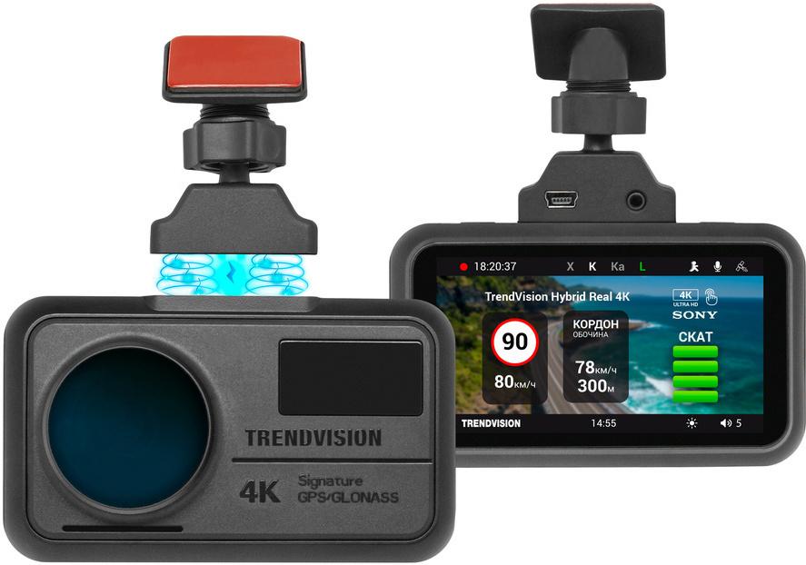 Автомобильный видеорегистратор TrendVision Hybrid Signature Real 4K черный