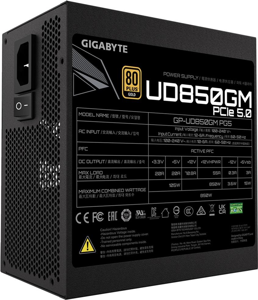 Блок питания GigaByte UD850GM PG5 V2 850W 80Plus Gold (GP-UD850GM PG5 rev. 2.0)