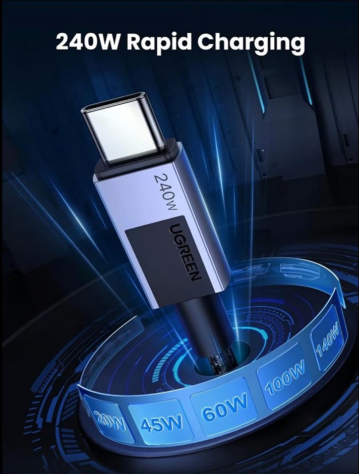 Кабель Ugreen L513 2м Space Gray (45068)