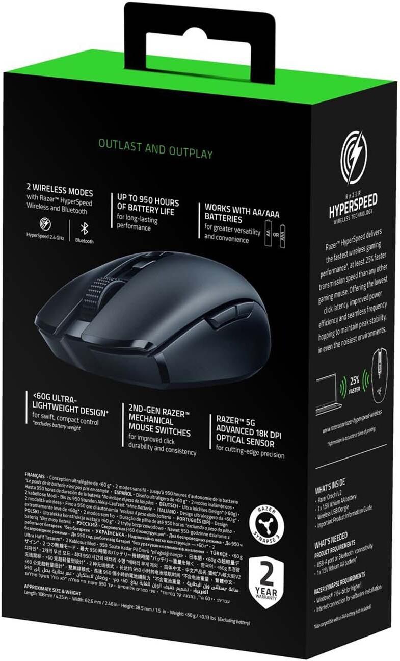 Мышь Razer Orochi V2 черный (RZ01-03730100-R3G1)