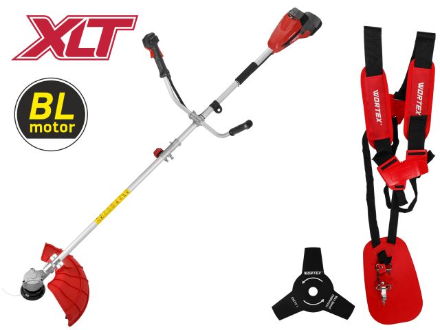 Триммер аккум. WORTEX TB 3036-1 AT XLT SOLO БЕСЩЁТ.ДВИГ., 18В+18В, шир.скаш.380/255 мм леска/нож (36 В, бесщ. двиг., 380 мм леска/255 мм нож, нижнее р
