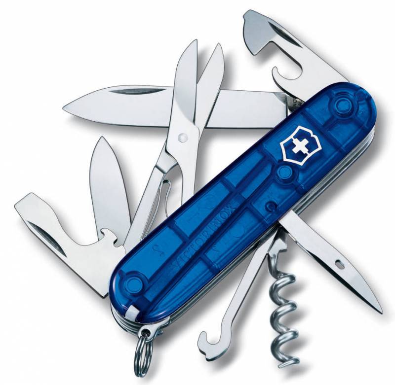 Мультитул Victorinox Climber синий полупрозрачный (1.3703.T2)