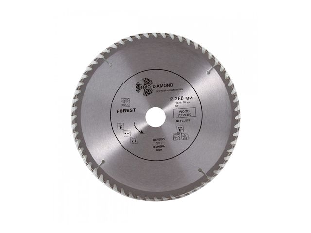 Диск пильный 260х30 мм 60 зуб. Trio-Diamond (По дереву)