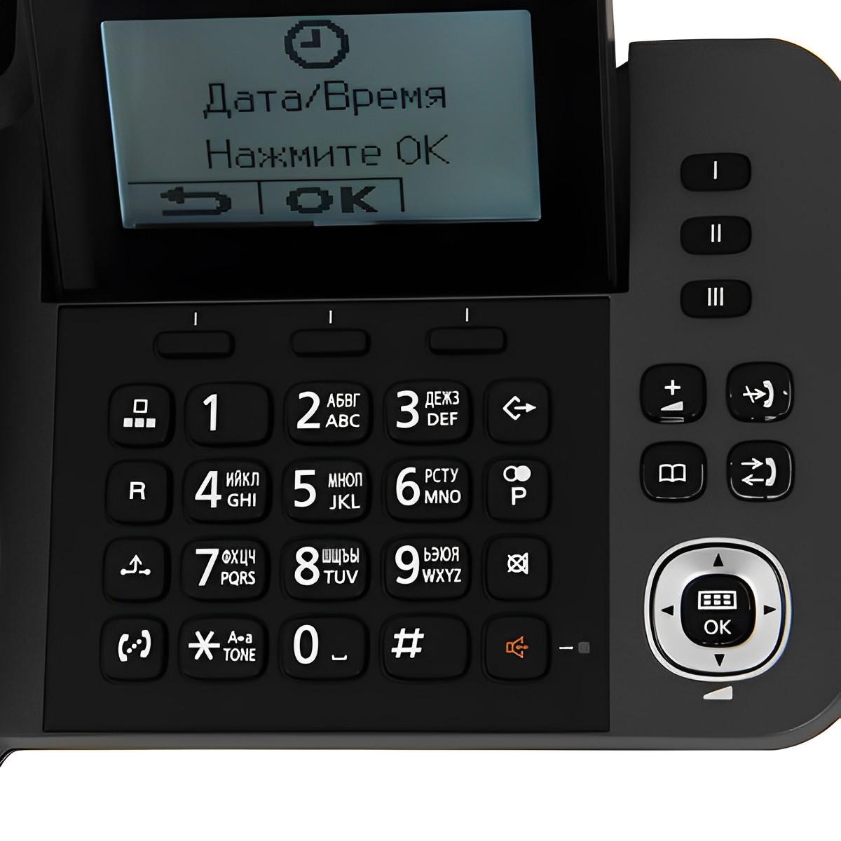 Радиотелефон DECT Panasonic KX-TGF310RUM серый металлик