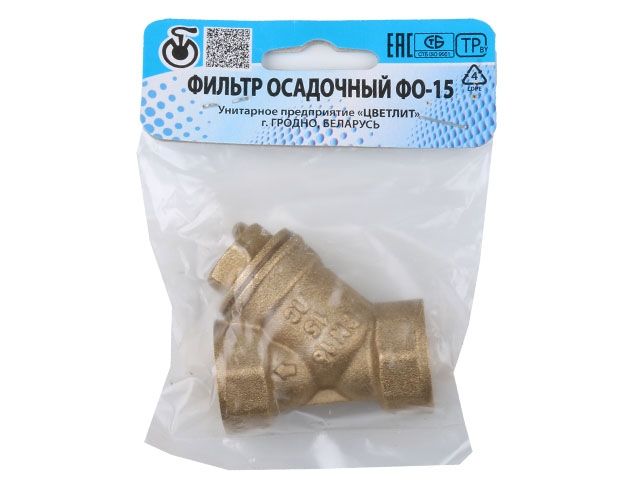 Фильтр косой 1/2" вн.-вн., Цветлит (инд. упак.) (ZW40001)