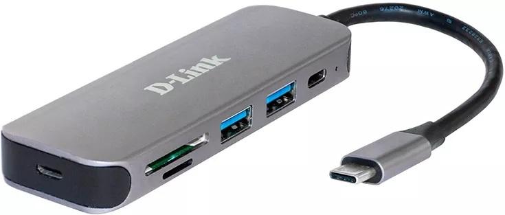 USB-хаб D-Link DUB-2325/A2A черный