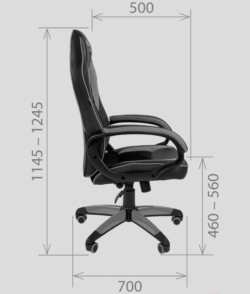 Офисное кресло Chairman Game 16 черный/голубой (00-07024556)