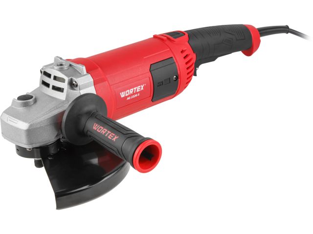 Двуручная углошлифмашина WORTEX AG 2326-5 в кор. 2400 Вт, 230мм, 6500 об/мин, плавн. пуск, поворот. (2400 Вт, 6500 об/мин, 230х22,2 мм круг, плавн. пу