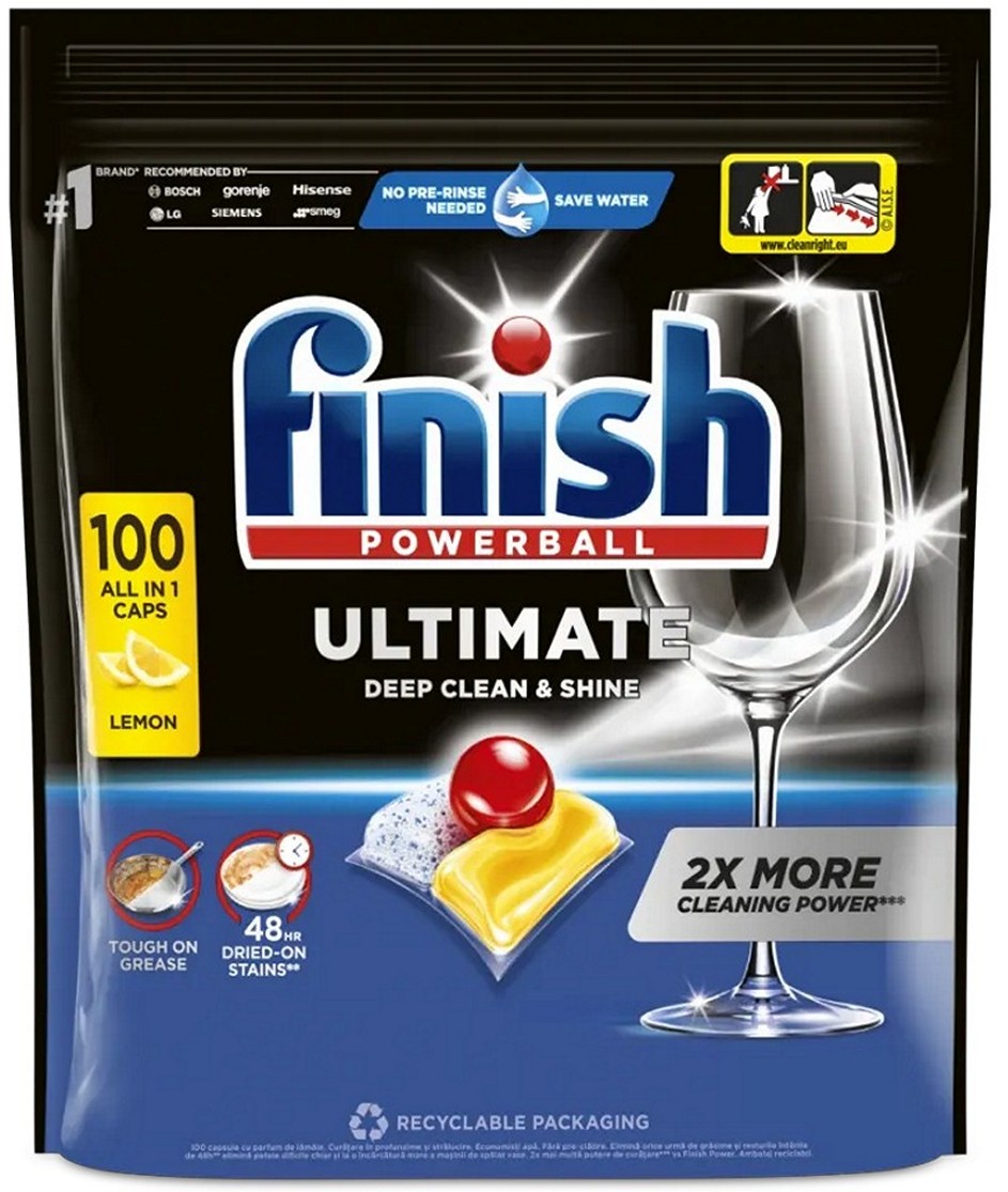 Капсулы для посудомоечных машин Finish Ultimate Plus All in 1 Lemon 100шт