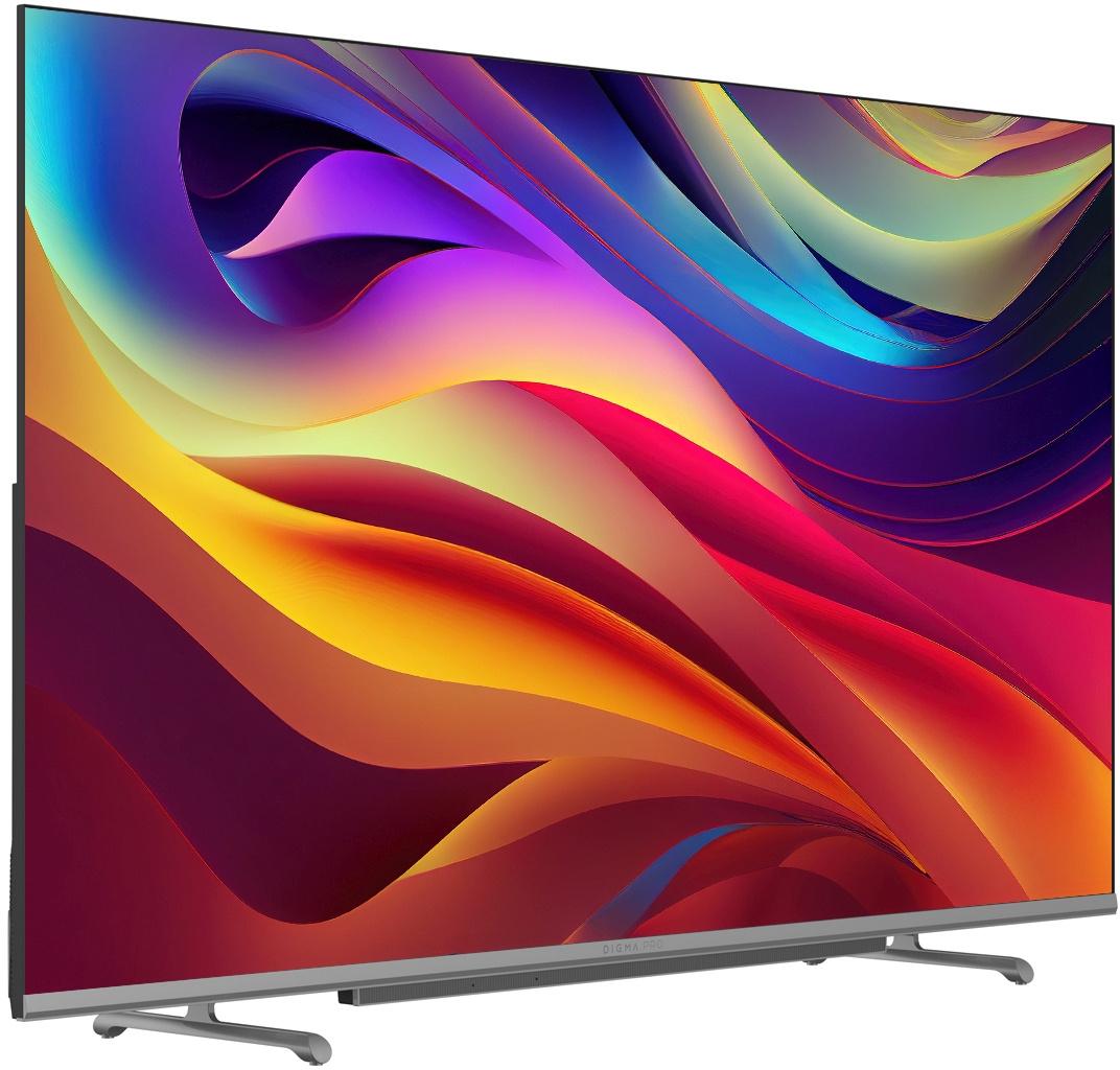 Телевизор Digma Pro QLED 43L черный/серебристый