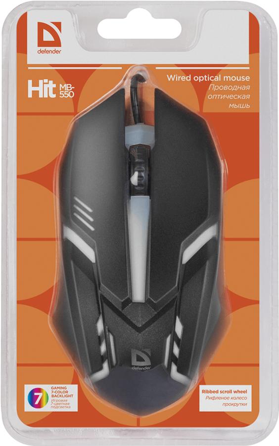 Мышь Defender Hit MB-550 черный (52550)