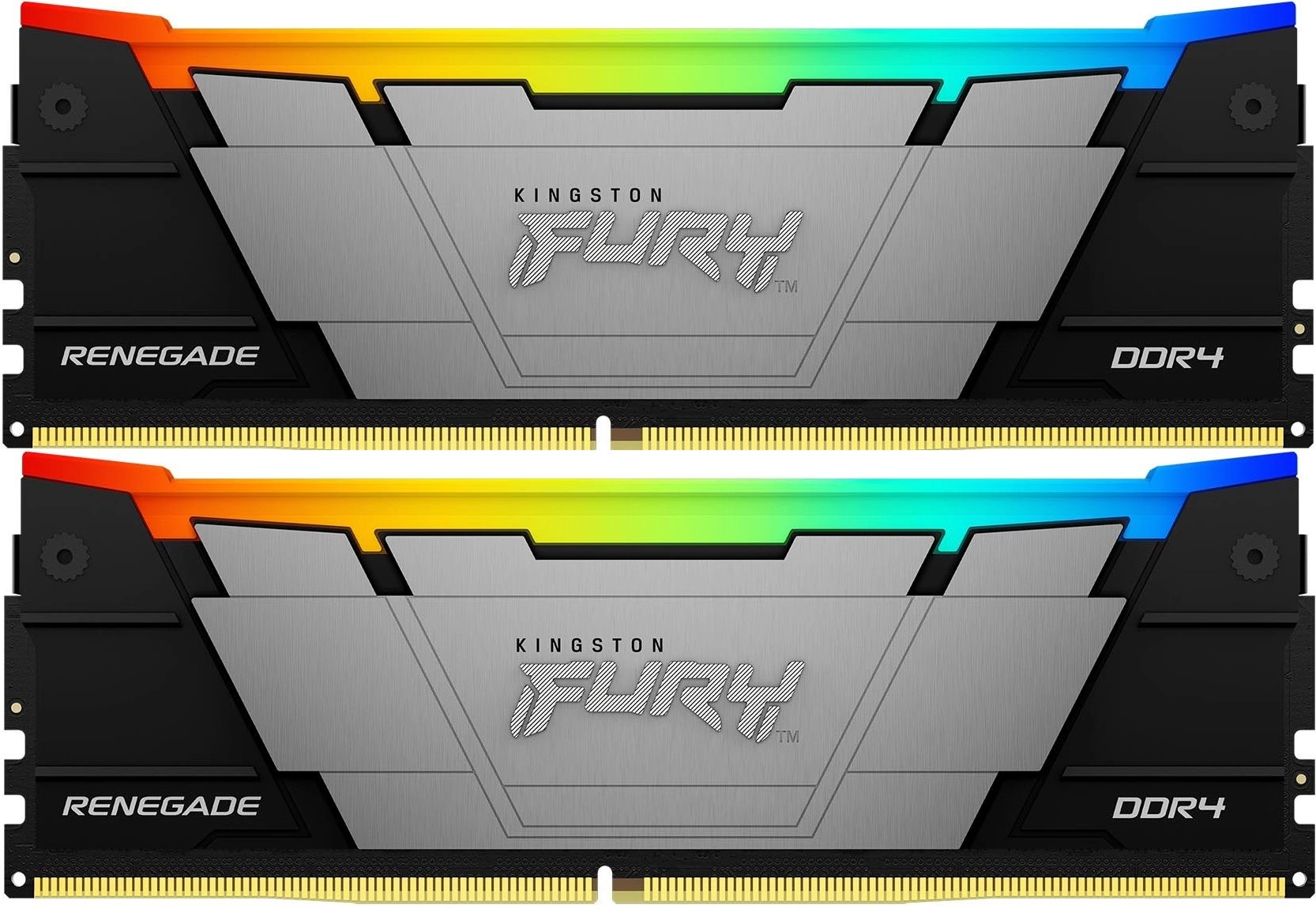 Оперативная память Kingston Fury Renegade Black 16GB DDR4 RGB XMP (KF446C19RB2AK2/16)