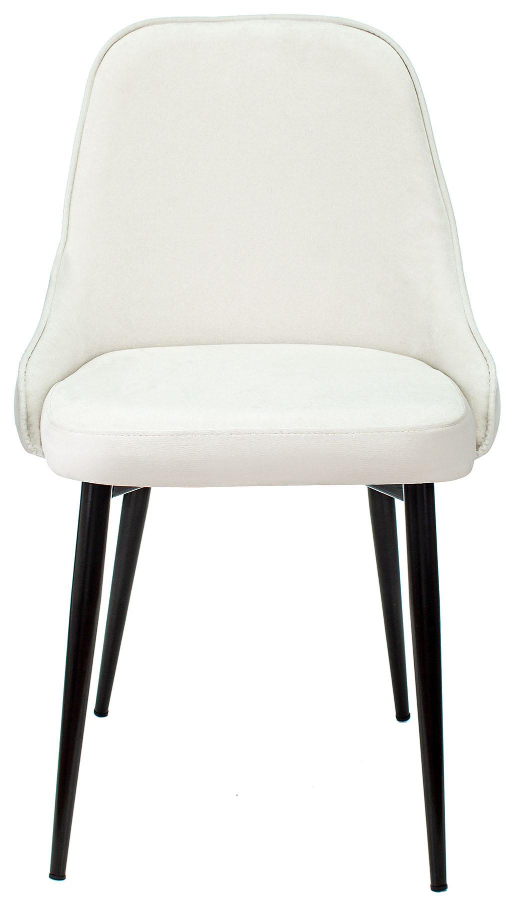 Стул Бюрократ KF-5 молочный/металл черный (KF-5/VELV20)