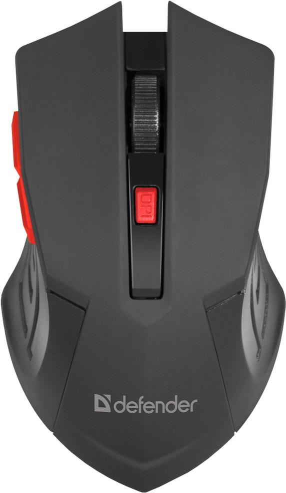 Мышь Defender Accura MM-275 черный/красный (52276)