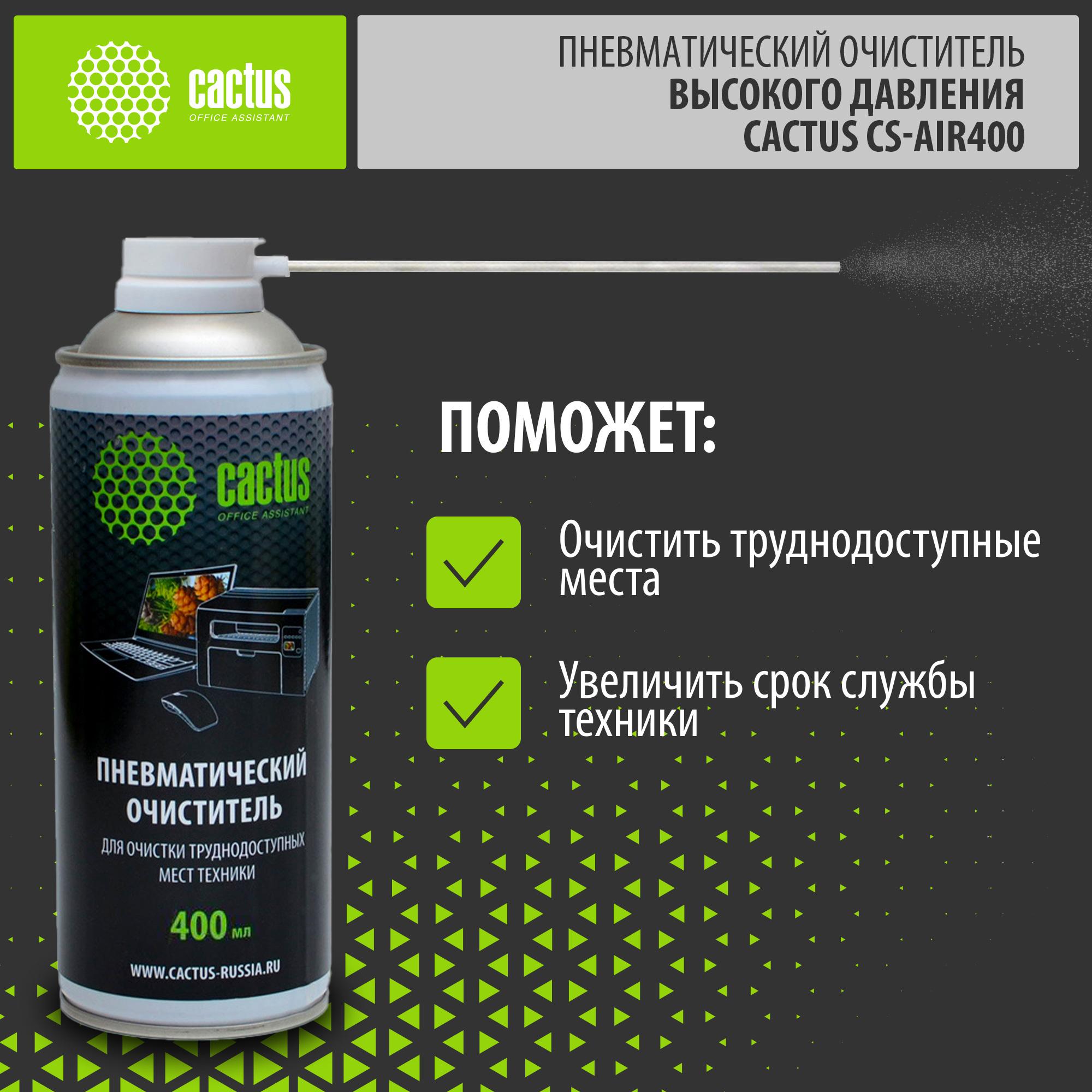 Средство для ухода за электроникой Cactus CS-AIR600 600мл