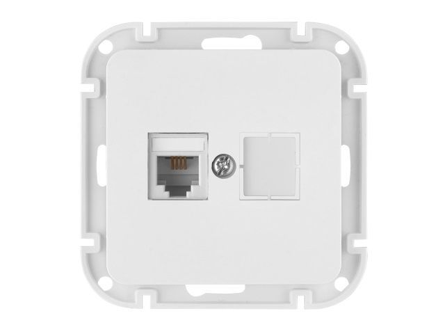 Розетка 1-ая телефонная (скрытая) белая,  Astrum, Bylectrica