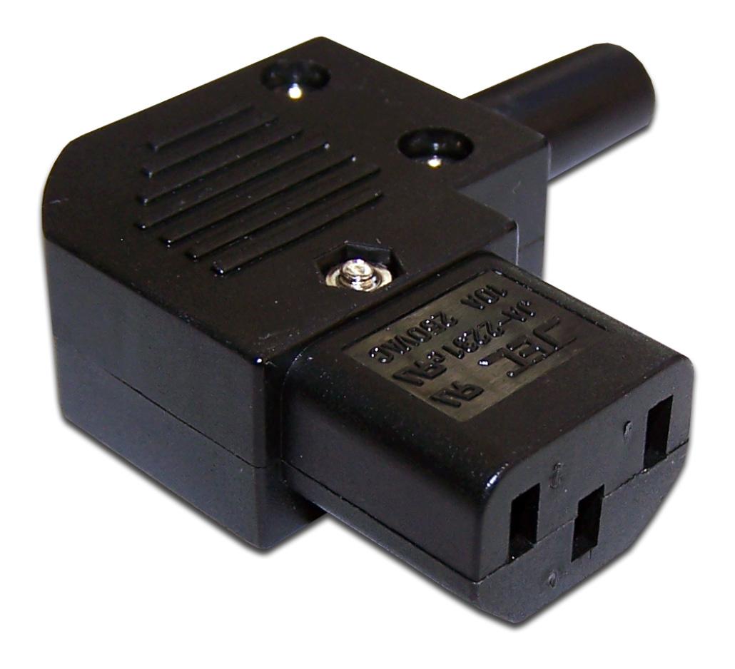 Вилка электрическая Lanmaster LAN-IEC-320-C13/90 черный